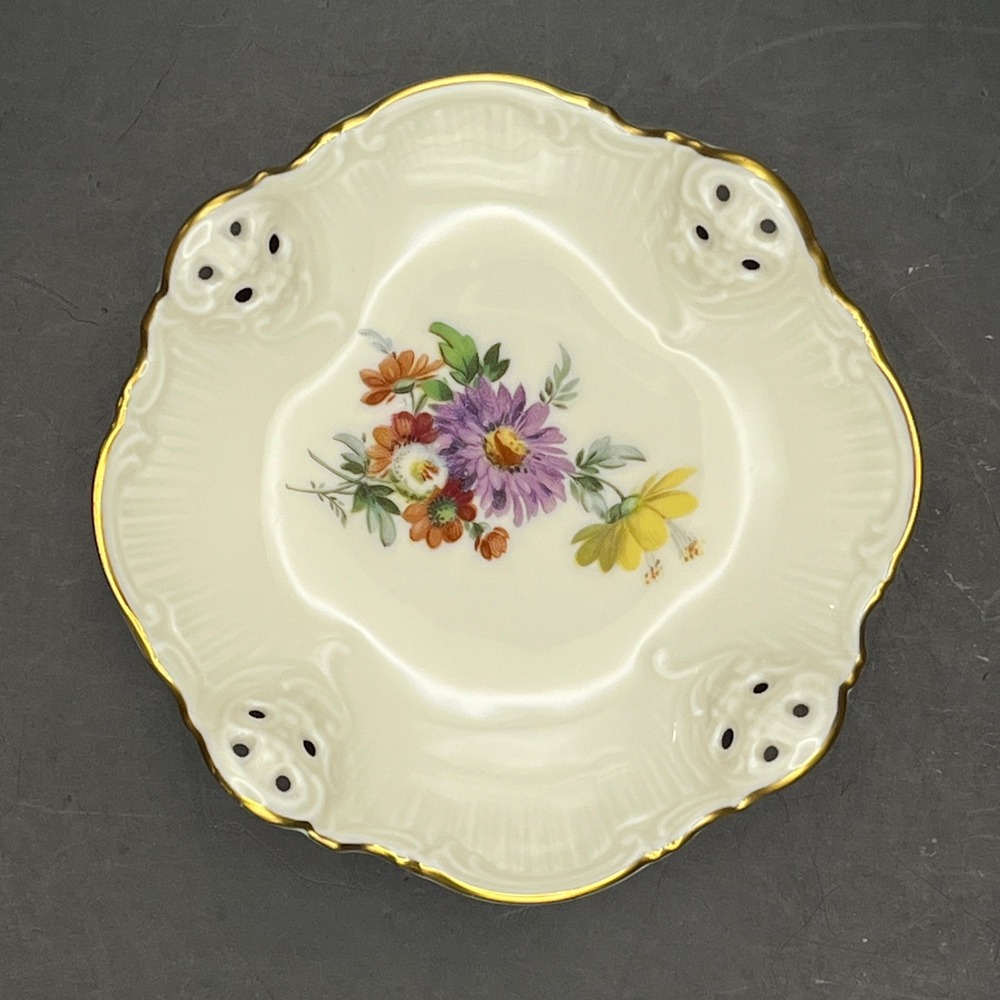 Vtg Rosenthal Classic Rose Collection Butter Pad Trinket Dish Floral‎ Germany 4"